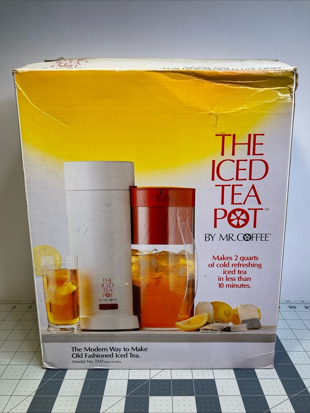 The Iced Tea Pot by Mr. Coffee Model TM1 Red Pitcher Vintage 1989 NEW OPEN BOX